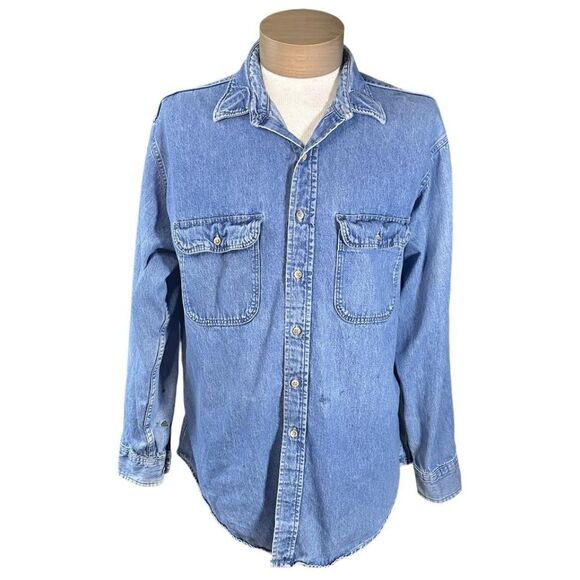 Vintage 90’s Big Mac Denim Button Up Shirt - Picture 1 of 6